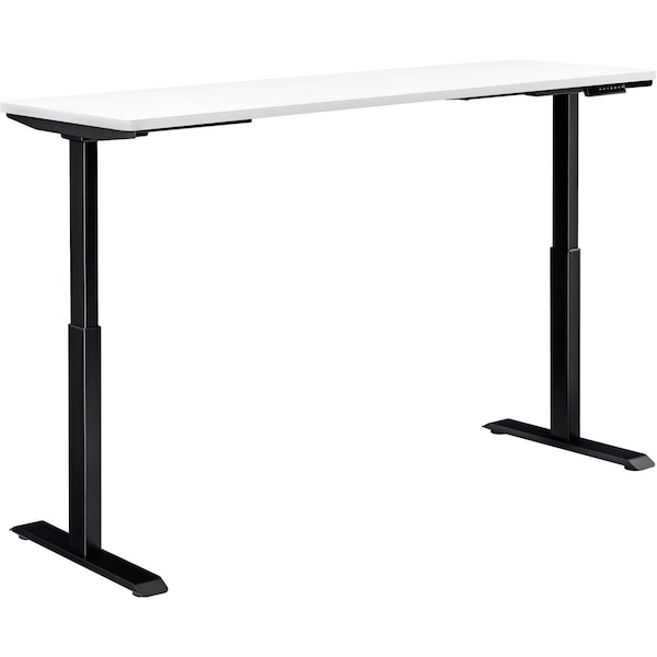 Interion By Global Industrial Sit Stand Desk, 30 in D X 28 to 46 in H, 72 in W X 695781WH - main